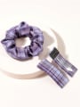 thumb Trend  Fabric New grid 1 large intestine ring 2 hairpin set Hair Barrette/Multi-Color Optional 3