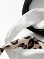 thumb Vintage Fabric Leopard print black and white solid color headband Hair Barrette/Multi-Color Optional 1