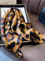 thumb Women Spring 100% silk Leopard Print 68*68cm Square Scarf 2