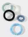 thumb Trend PVC A set of 5 telephone coils Hair Barrette/Multi-Color Optional 0