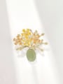 thumb Alloy Freshwater Pearl Flower Dainty Brooch 0