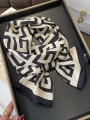 thumb 100% Silk Classic Letter Geometry 145*35cm Square Scarf 1