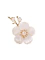 thumb Alloy Freshwater Pearl Shell Flower Trend Brooch 0