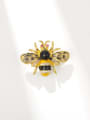 thumb Alloy Cubic Zirconia Enamel Bee Dainty Brooch 0