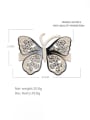 thumb Alloy  Acrylic Minimalist Butterfly Rhinestone Hair Barrette 1