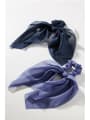 thumb Minimalist Yarn Gold silk tulle ribbon square scarf Hair Barrette/Multi-Color Optional 1