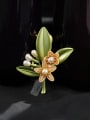 thumb Alloy Imitation Pearl Enamel Flower Trend Brooch 1