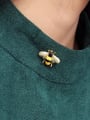 thumb Brass Cubic Zirconia Enamel Bee Cute Brooch 1