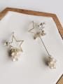thumb Copper Alloy Freshwater Pearl Gold Star Trend Trend Korean Fashion Earring 1