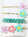thumb Cute A set of 4 acrylic chain  alloy flower hairpin 0