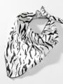 thumb Vintage Fabric Leopard black and white solid color Hair Barrette/Multi-Color Optional 2
