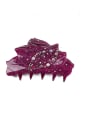 thumb Acrylic Minimalist Leaf Alloy Rhinestone Multi Color Jaw Hair Claw 0