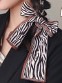 thumb Trend Geometric polyester Gentle and elegant tied hair Zebra Hair Headband 1