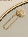 thumb Copper Alloy Imitation Pearl Gold Geometric Trend Clip Trend Korean Fashion Earring 1