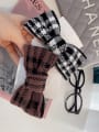 thumb Vintage knitting Houndstooth Stripe Bow Hair Barrette/Multi-Color Optional 3
