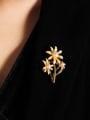 thumb Brass Enamel Flower Minimalist Brooch 2