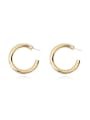 thumb Copper Alloy Round Minimalist Hoop Trend Korean Fashion Earring 4