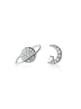 thumb 925 Sterling Silver White Dainty Stud Earring 4