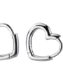thumb 925 Sterling Silver Heart Classic Stud Earring 4