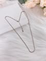 thumb 925 Sterling Silver Irregular Dainty Link Necklace 0