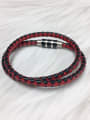 thumb Stainless steel Leather Round Trend Bracelet 0