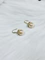 thumb Brass Imitation Pearl Flower Trend Hook Earring 0