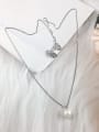 thumb 925 Sterling Silver Freshwater Pearl Dainty Locket Necklace 0