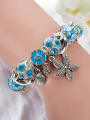 thumb Copper Alloy Rhinestone Blue Glass beads Animal Luxury Charm Bracelet 2