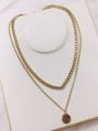 thumb Stainless steel Irregular Trend Multi Strand Necklace 1
