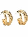 thumb Brass Irregular Luxury Hoop Earring 1