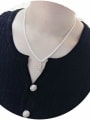 thumb Brass Imitation Pearl Water Drop Trend Beaded Necklace 2