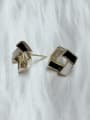 thumb Brass Cubic Zirconia Acrylic Irregular Classic Stud Earring 1