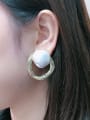 thumb Zinc Alloy Imitation Pearl Irregular Trend Stud Earring 1