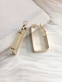 thumb Brass Rectangle Trend Clip Earring 0
