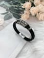 thumb Stainless steel Leather Round Trend Bracelet 2