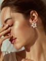thumb Zinc Alloy Imitation Pearl Flower Trend Stud Earring 1
