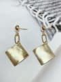 thumb Brass Square Trend Drop Earring 0