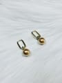 thumb Brass Imitation Pearl Irregular Trend Huggie Earring 0