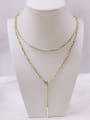 thumb Stainless steel Irregular Trend Multi Strand Necklace 0