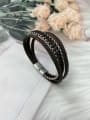 thumb Stainless steel Leather Irregular Trend Bracelet 0