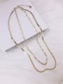 thumb Stainless steel Trend Multi Strand Necklace 0