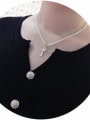 thumb Brass Imitation Pearl Crown Trend Beaded Necklace 1