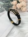thumb Stainless steel Leather Round Trend Bracelet 2