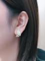 thumb Zinc Alloy Shell Leaf Trend Stud Earring 1
