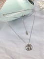 thumb 925 Sterling Silver Irregular Dainty Initials Necklace 0