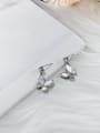 thumb Dainty Butterfly Brass Shell White Earring and Necklace Set 2