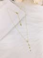 thumb Brass Cubic Zirconia Star Dainty Initials Necklace 0