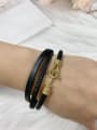 thumb Stainless steel Leather Trend Bracelet 2