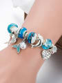 thumb Copper Alloy Crystal Blue Glass beads Star Luxury Charm Bracelet 1