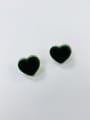 thumb Zinc Alloy Rhinestone Enamel Heart Trend Stud Earring 3